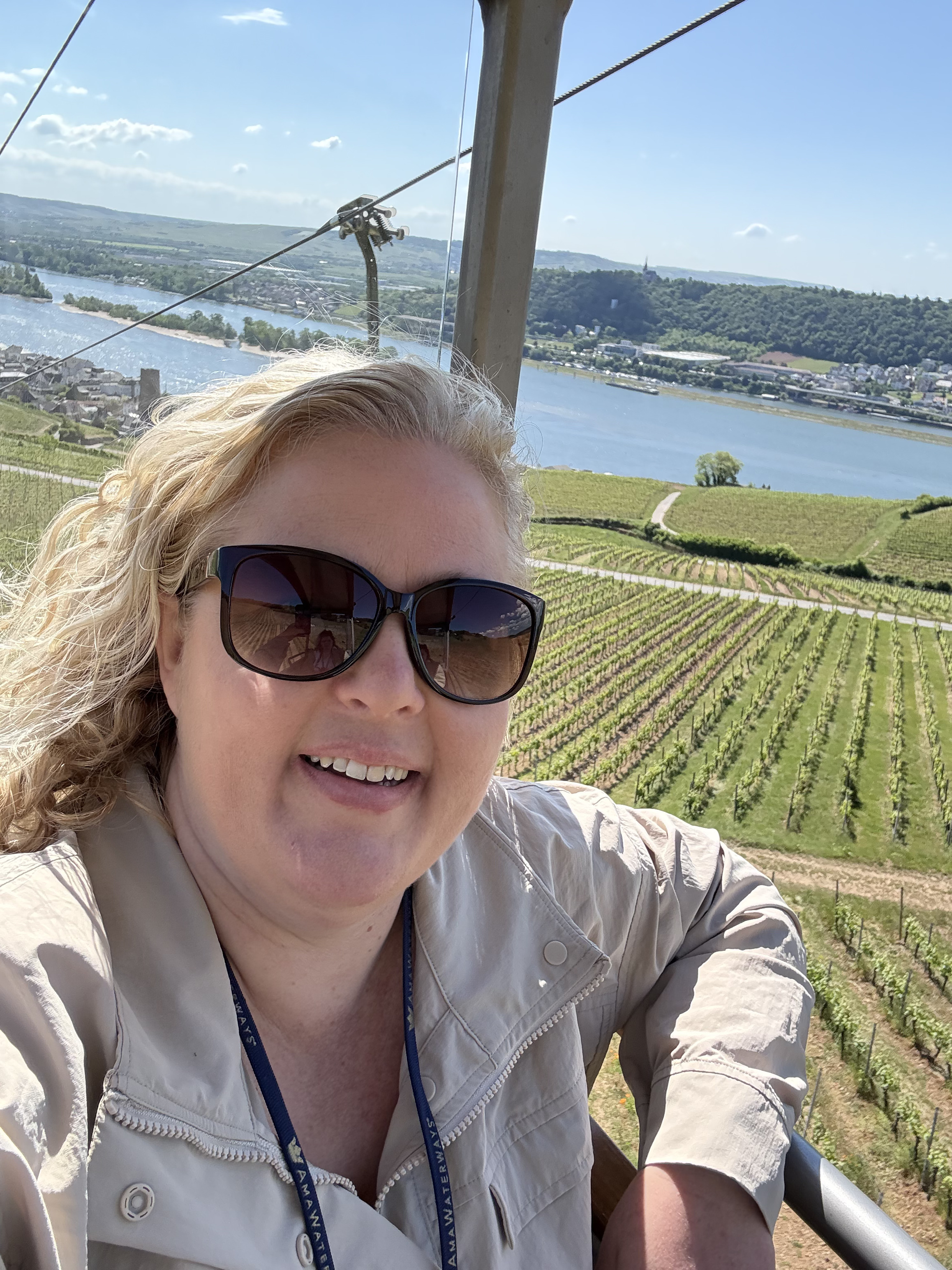 Michelle McAllister smiling on a gondola