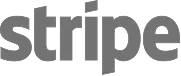 Stripe company logo text in gray lowercase letters.
