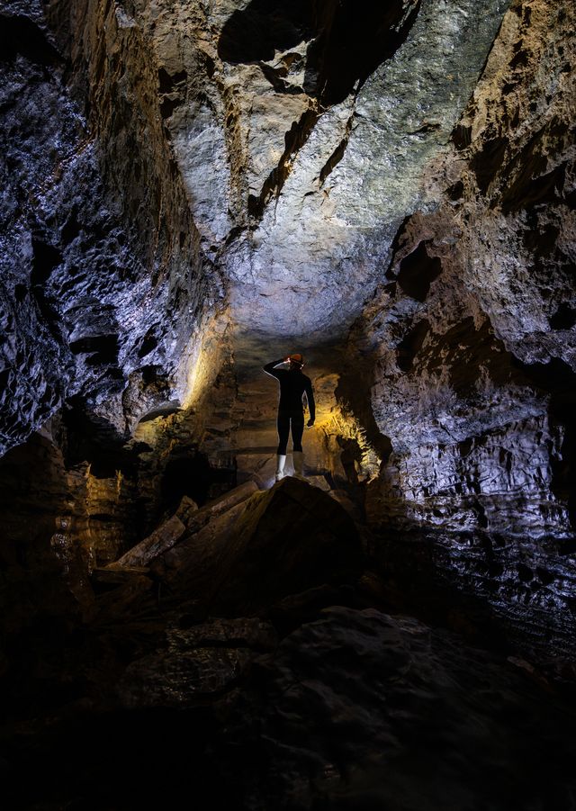 Okahua Glowworm Cave Group Tour at Waitomo in New Zealand.