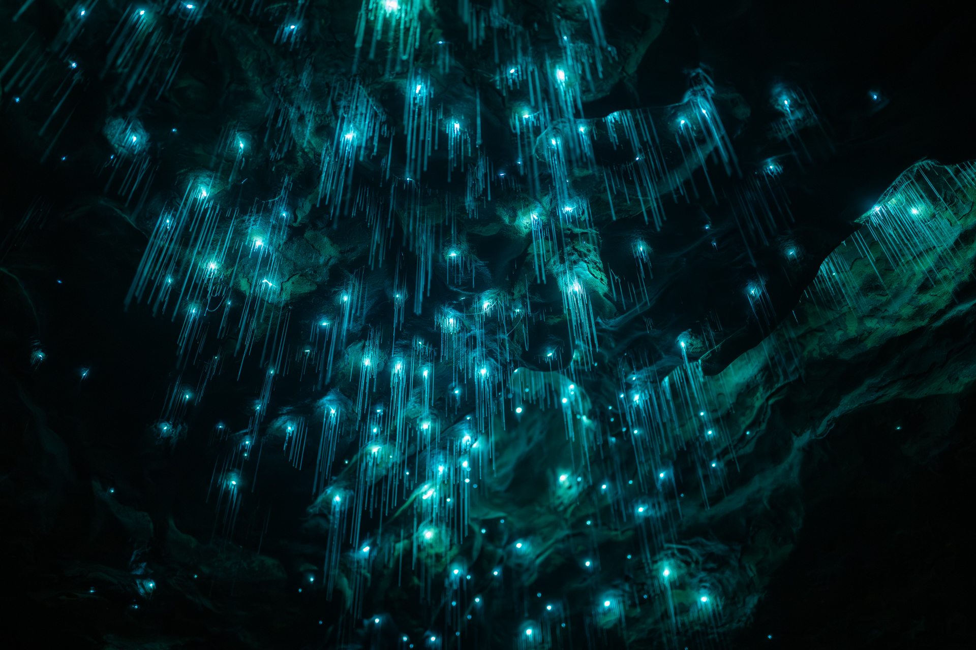 Okahua Glowworm Cave Group Tour at Waitomo in New Zealand.