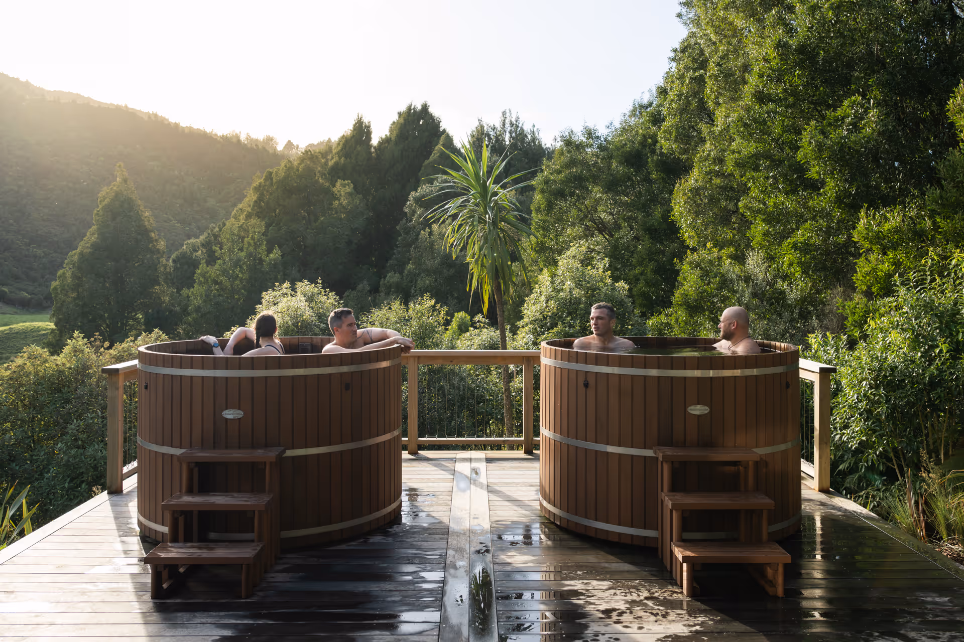 Once completing your caving trip, you have the option to have a shower and hop into our cedar hot tub to warm up and soak in the beautiful nature surrounding you.