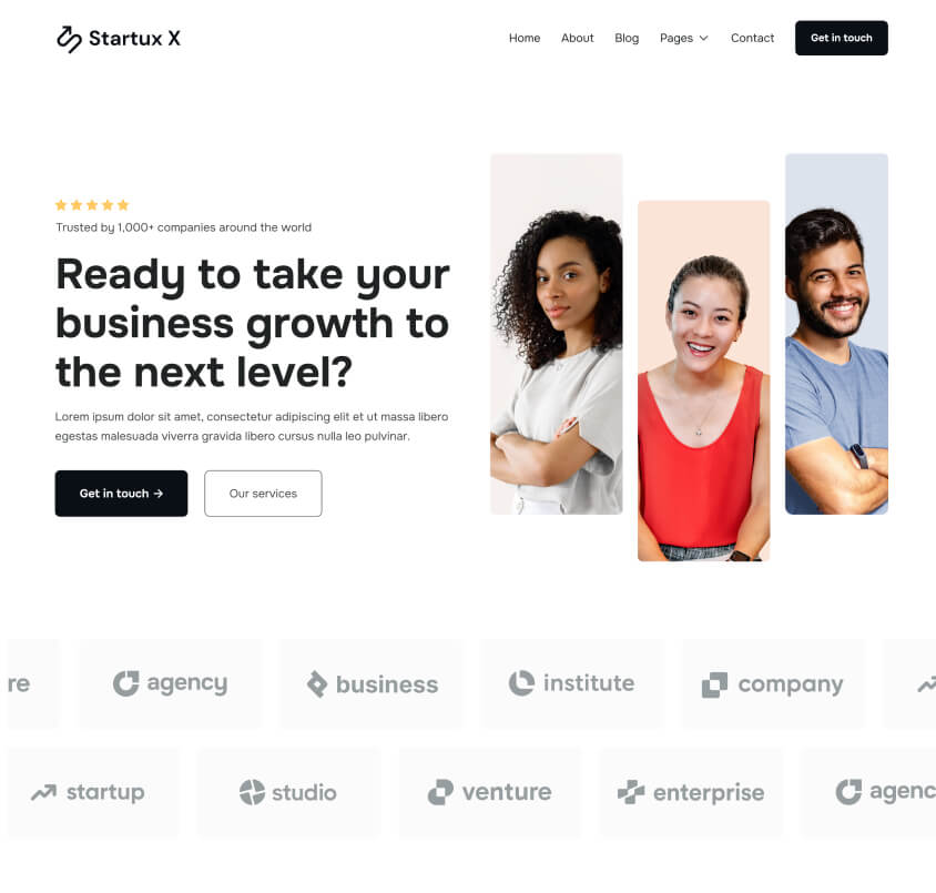 Home V1 - Startux X Webflow Template