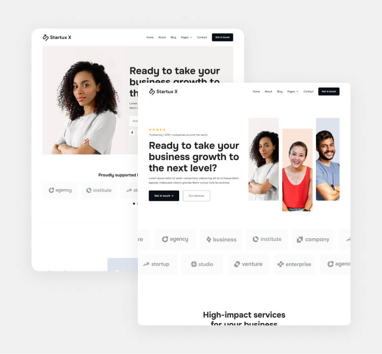 Pages Included - Startux X Webflow Template