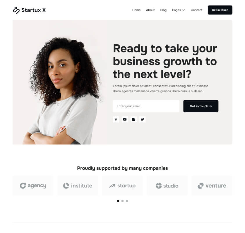Home V2 - Startux X Webflow Template