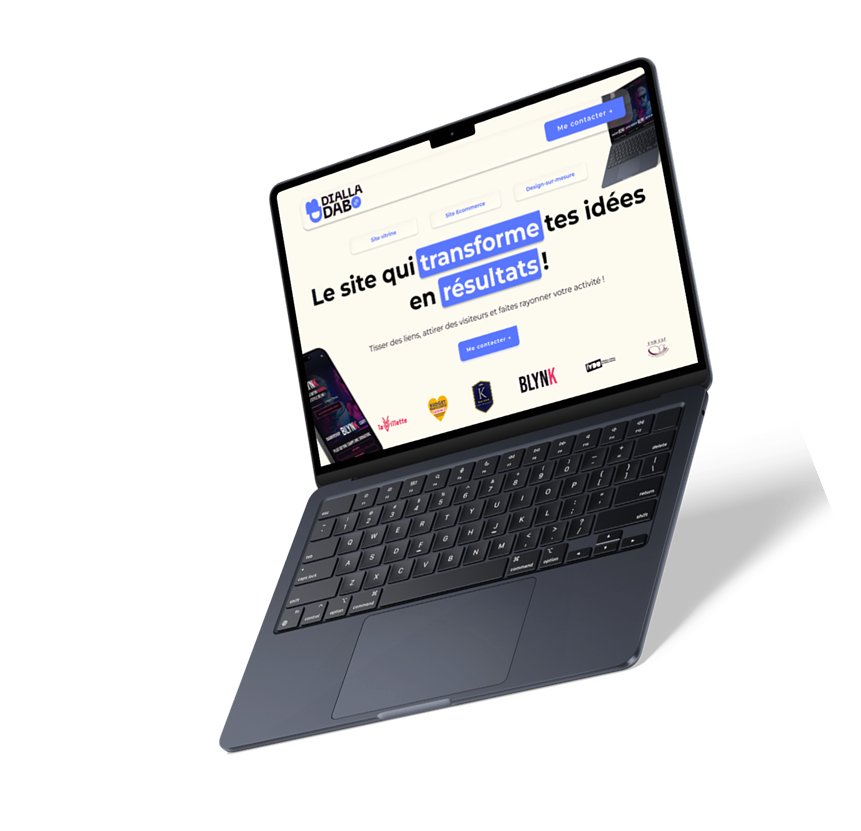 Aperçu site sur MacBook