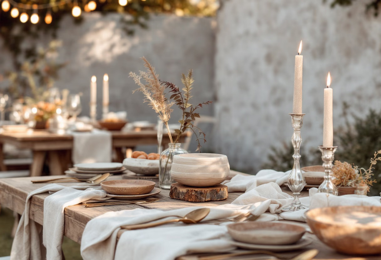 wedding reception table setup