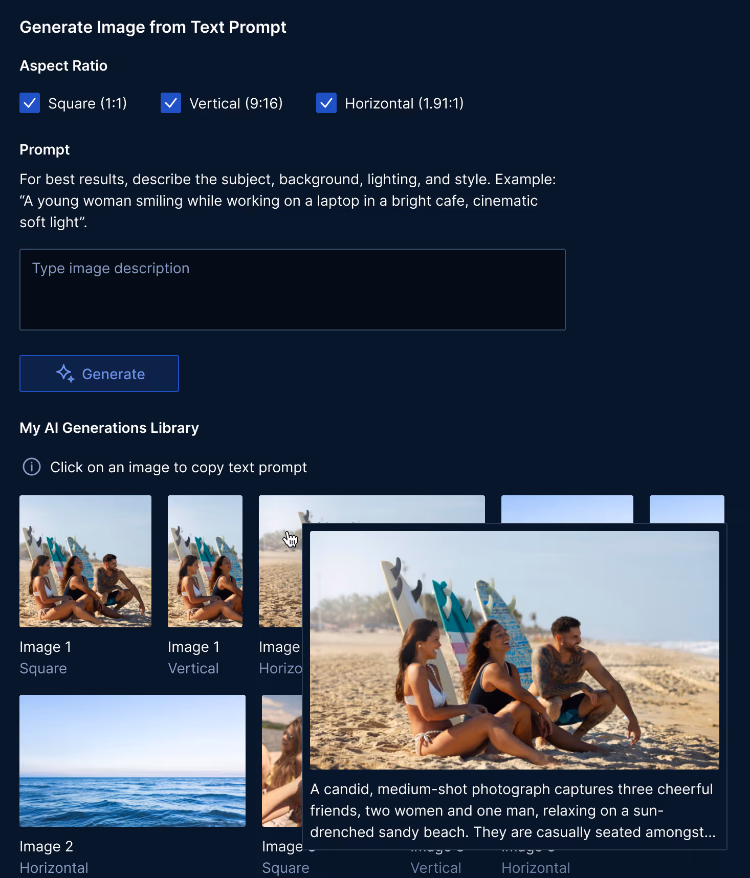 Three cheerful friends, two women and one man, casually seated on a sunny sandy beach with surfboards standing behind them.