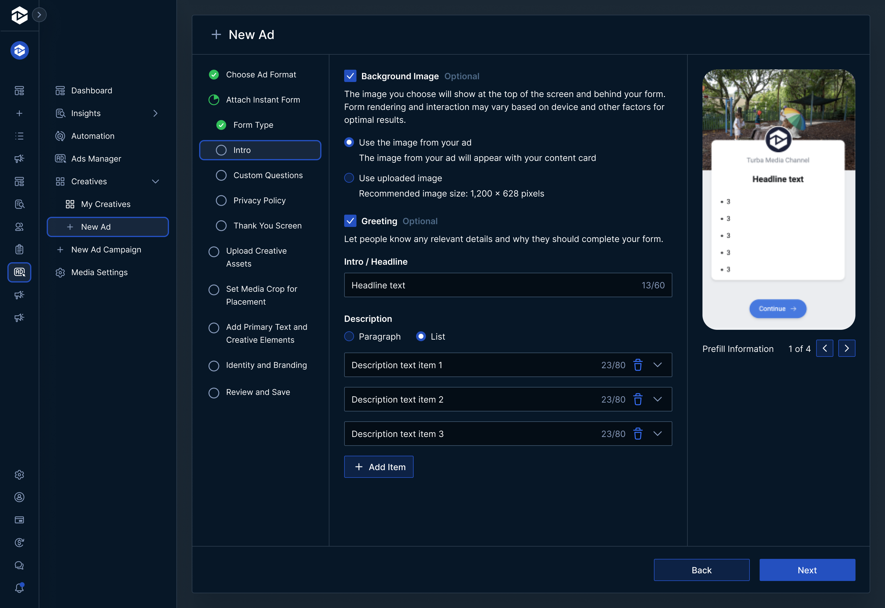 Analytics dashboard for user 'Mark Copeland' showing audience data across Instagram, Facebook, Twitter, YouTube, and Reddit. Includes bar charts of audience growth across all platforms and per platform, a pie chart of audience distribution by platform, and a segment breakdown by coaching types like personal development, life, and business coaching.
