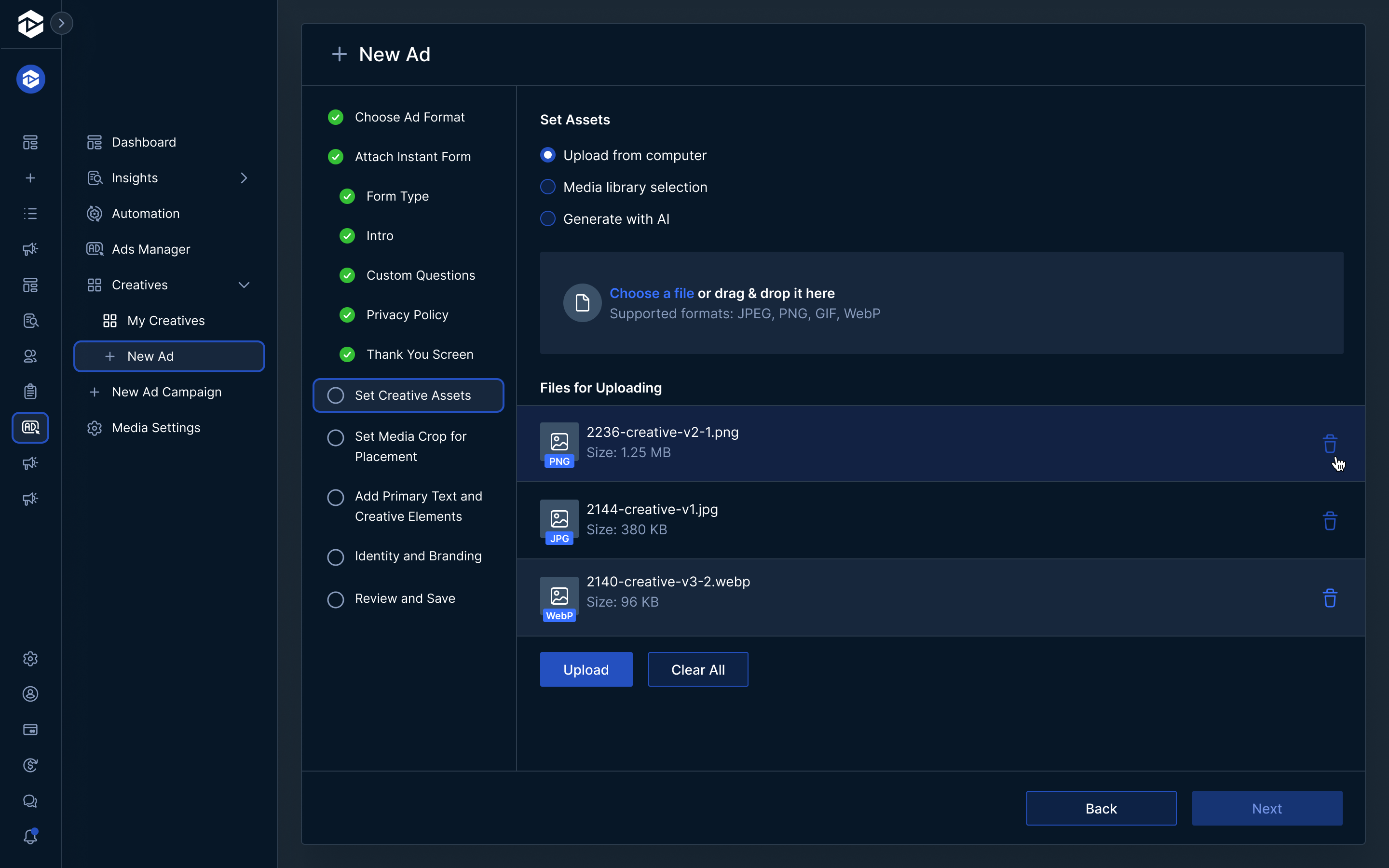 Analytics dashboard for user 'Mark Copeland' showing audience data across Instagram, Facebook, Twitter, YouTube, and Reddit. Includes bar charts of audience growth across all platforms and per platform, a pie chart of audience distribution by platform, and a segment breakdown by coaching types like personal development, life, and business coaching.