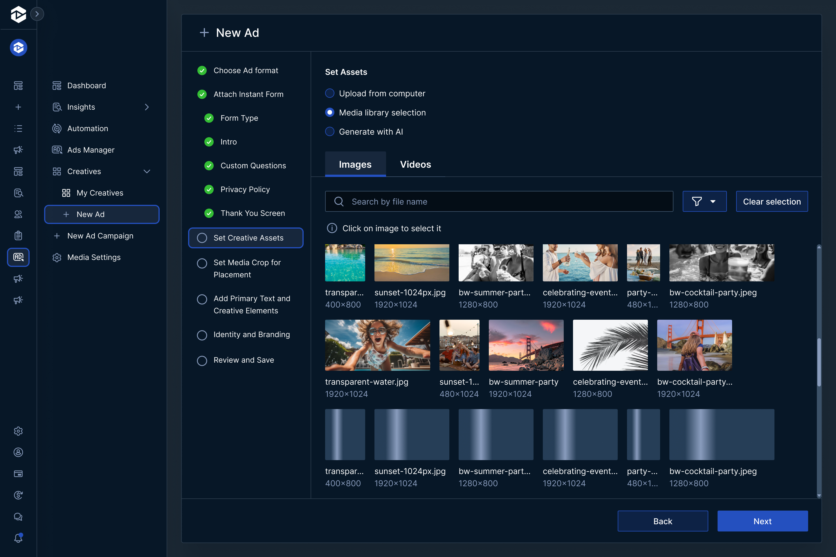Analytics dashboard for user 'Mark Copeland' showing audience data across Instagram, Facebook, Twitter, YouTube, and Reddit. Includes bar charts of audience growth across all platforms and per platform, a pie chart of audience distribution by platform, and a segment breakdown by coaching types like personal development, life, and business coaching.