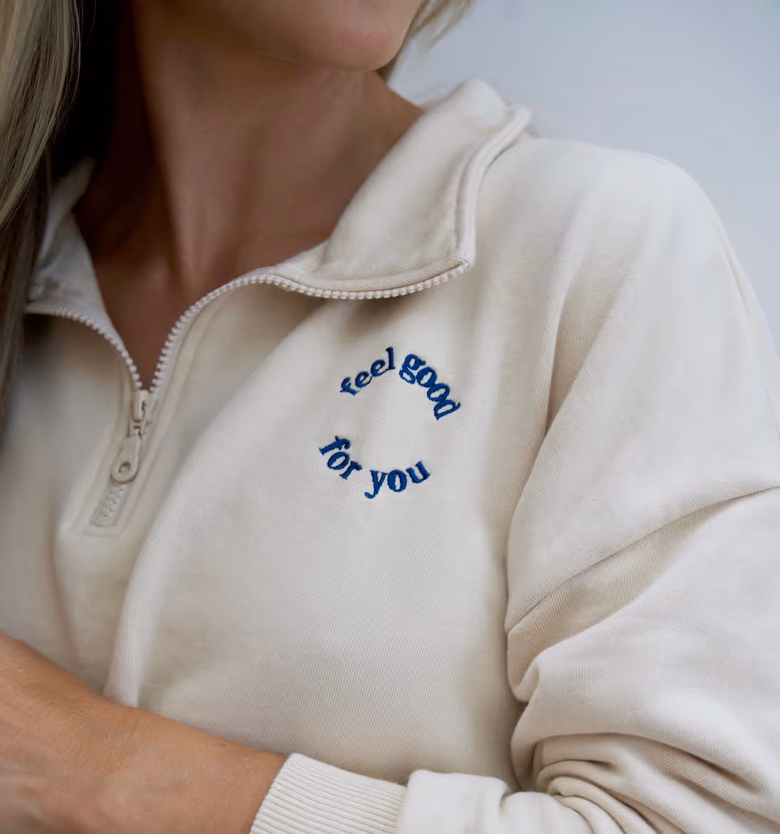 Custom branded apparel designed by Merchgirls, featuring tailored fits and premium finishes