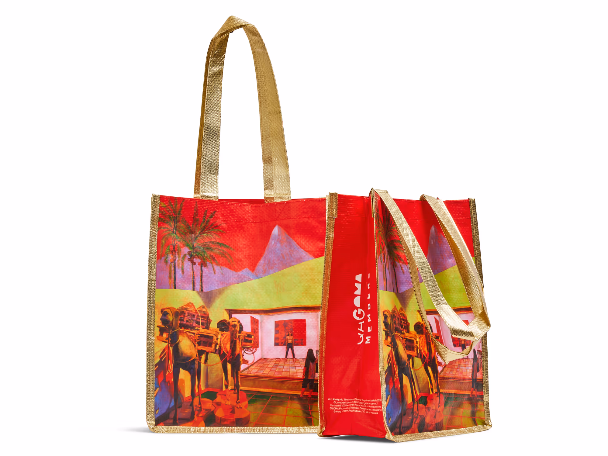 Retail-worthy branded products with vibrant full-print artwork, ideal for cultural institutions