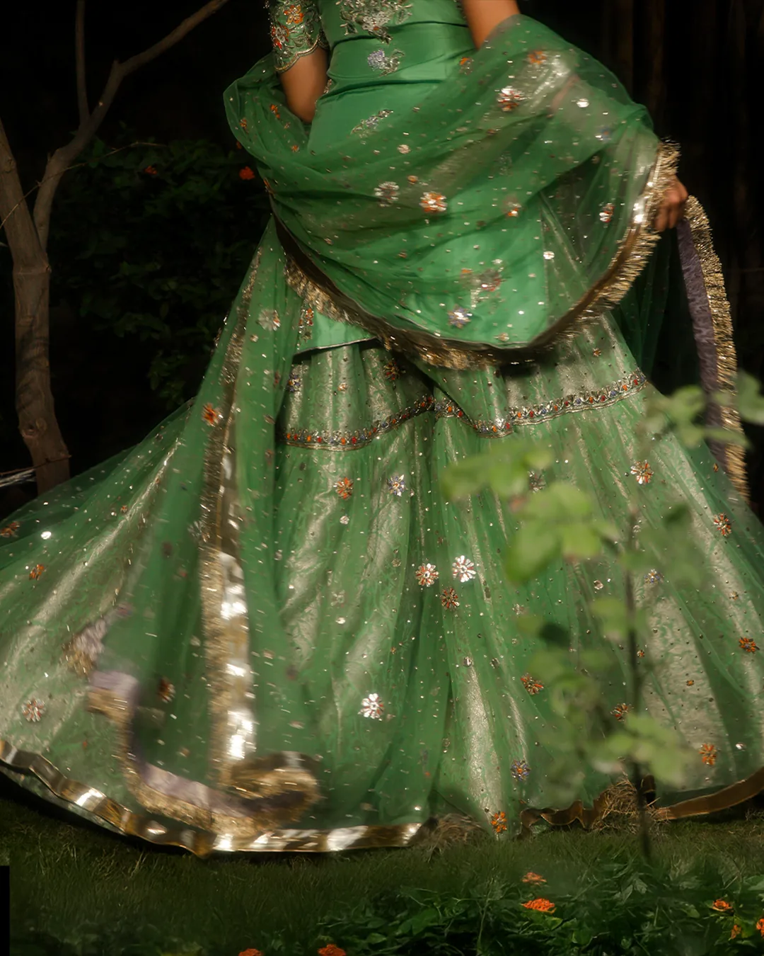 Nocturne 06 — Green skirt in motion