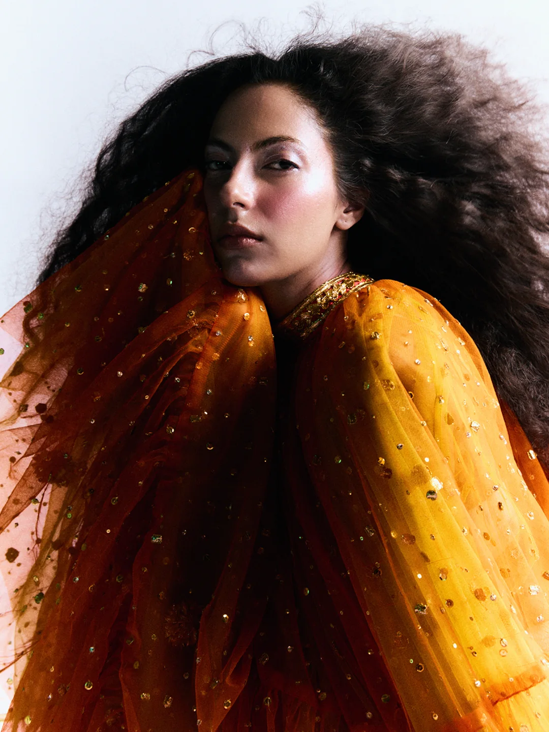 Primal 16 — Orange tulle at the shoulders
