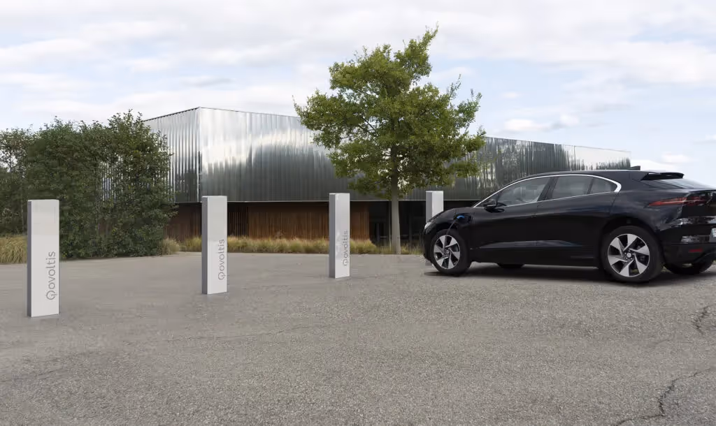 Bornes de recharges Qovoltis sur Parking