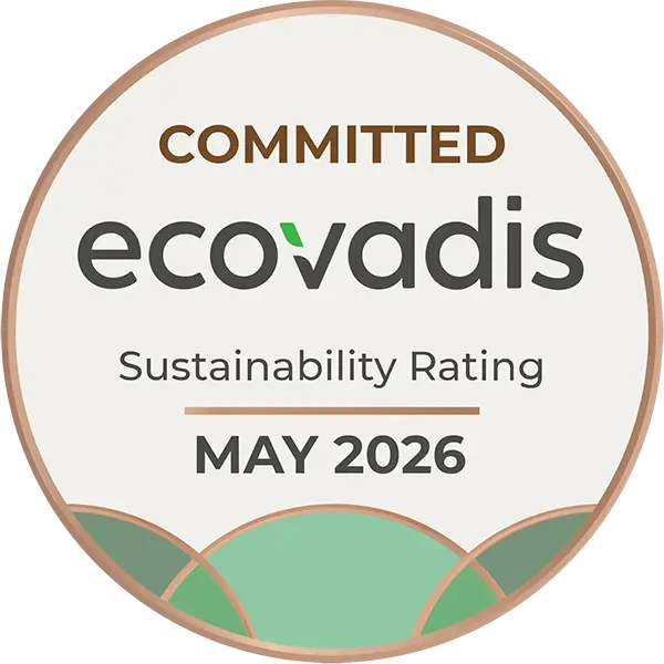Badge EcoVadis Committed – Sustainability Rating Mai 2026