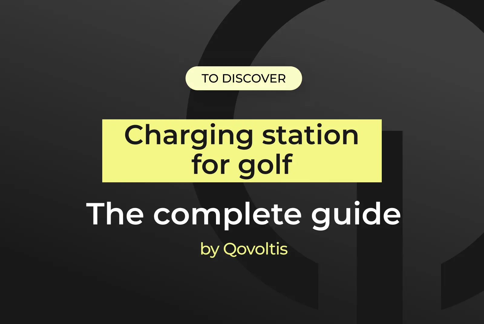 Electric vehicle charging station in a golf club parking lot – LOM law and installation 2025