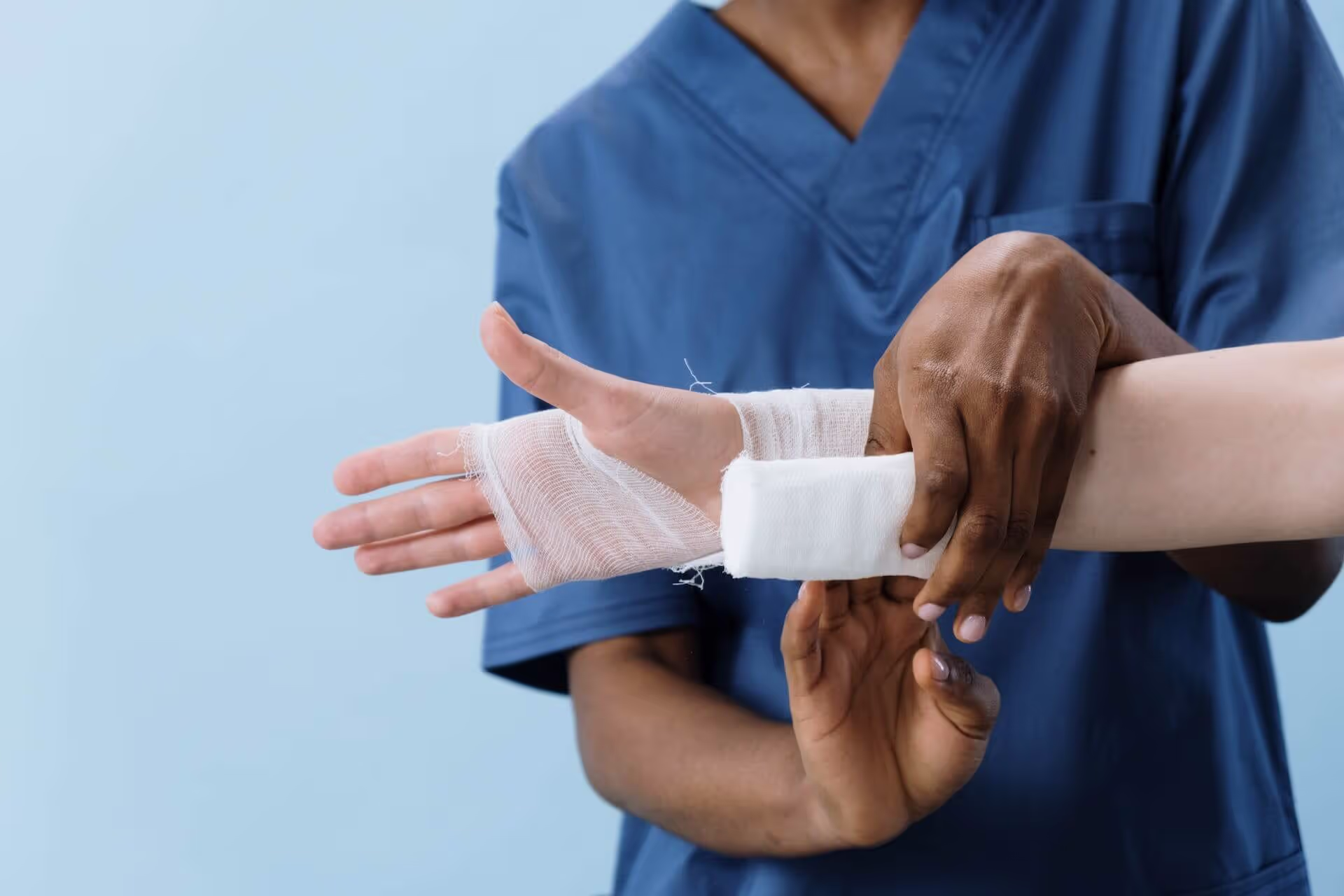 Placeholder image of wrist being wrapped