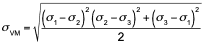 von Mises stress scalar formula