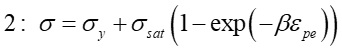 the Voce equation