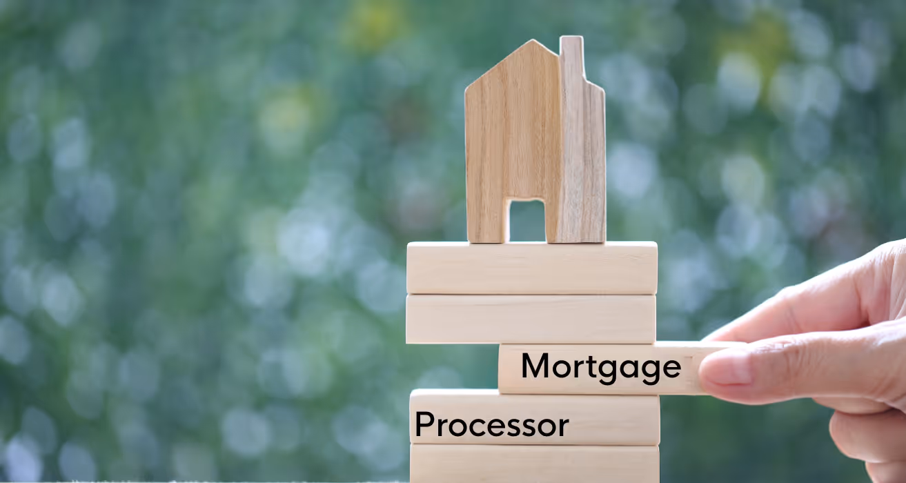 Mortgage processor reviewing documents to prepare a home loan file for underwriting and ensure a smooth loan approval process.