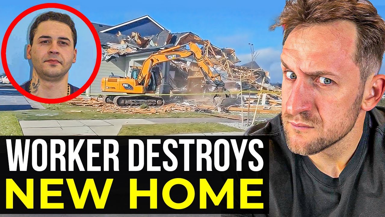 Excavator Rampage: House Leveled in Minutes