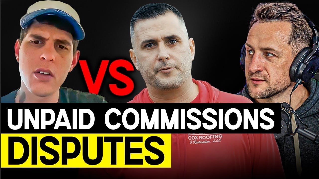 Unpaid Roofing Commissions Disputes - Ex Sales Rep vs David Cox