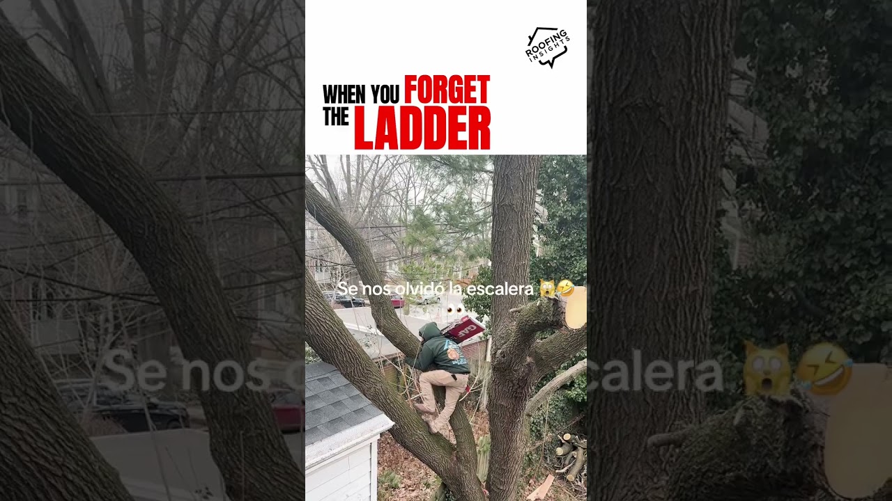 Roofers will always find a way 😂(But please don’t try this at home.) #roofing #roofinglife