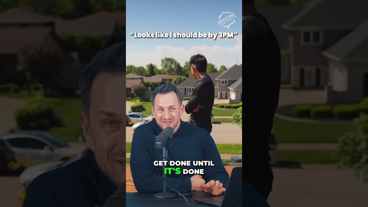 He stayed until dark 😅 #roofinglife #construction #shorts