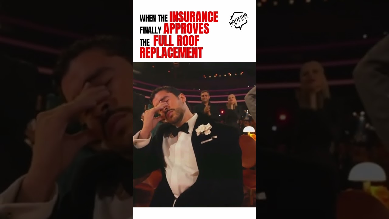 When insurance finally approves your roof claim 😅 #insurance #roofing #relatable