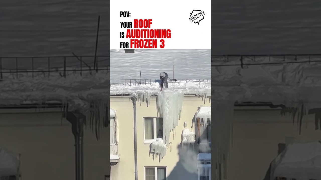 Oops 👀🧊🏡 #icedam #roofing #roofers