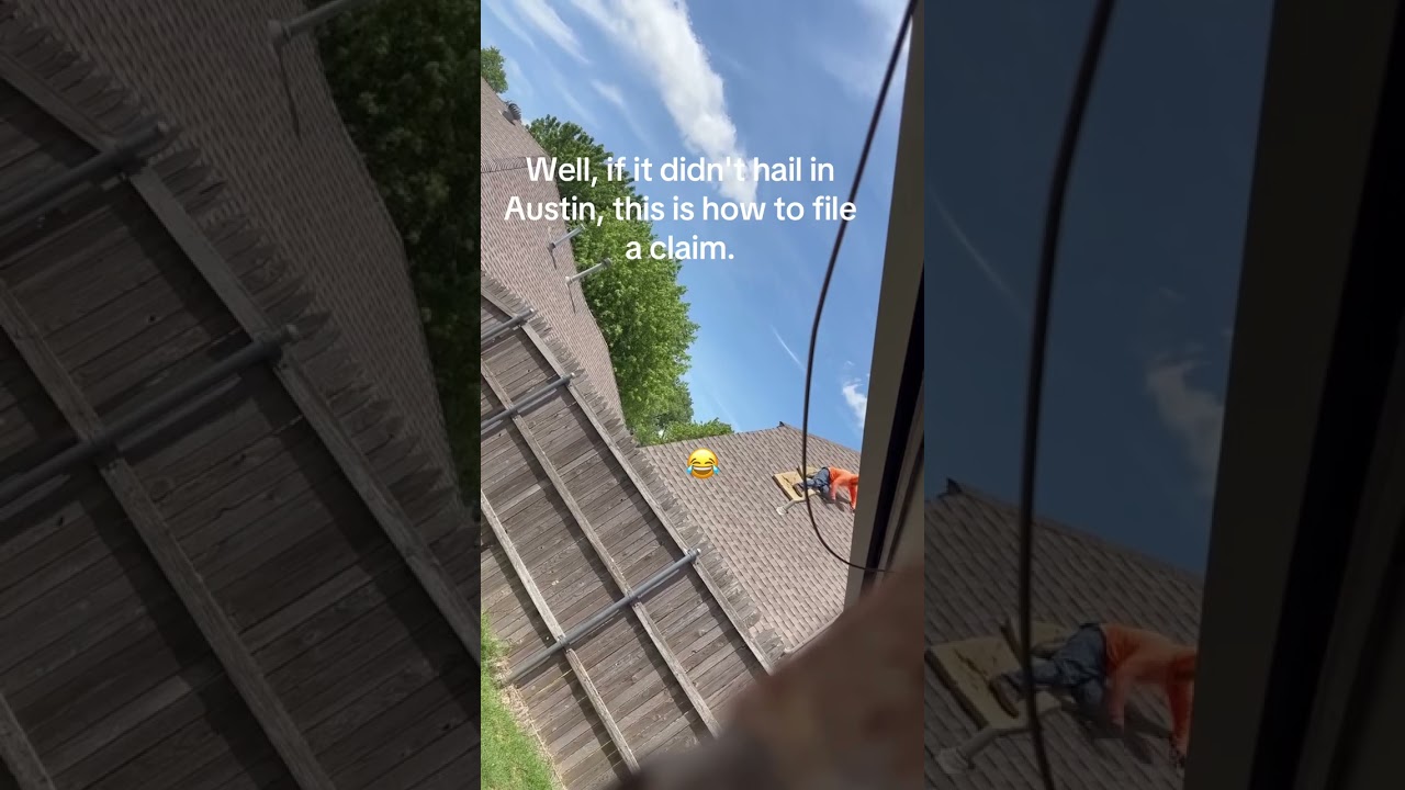 Hailstorm missed your house? No problem… some people will create their own ‘storm damage. 😂