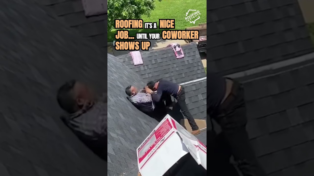 Great day on the roof… 🏡👷🏻‍♂️🫠 #humor #roofers #roofing