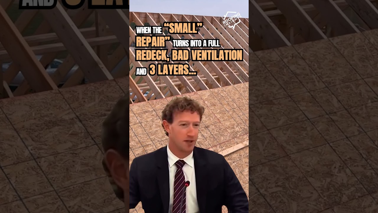 Yeah… “small” 💀🙄 #homeimprovement roofinglife #roofers