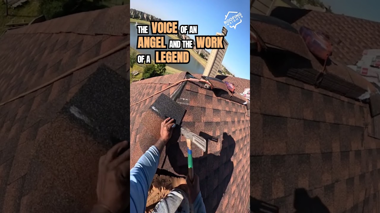 This roofer's got the voice of an angel AND the hands of a legend #craftsmanship #roofing #shorts