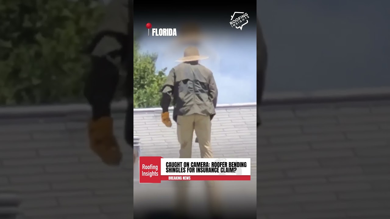 Roofer Caught on Camera Bending Shingles… Fraud or Not? 🚨