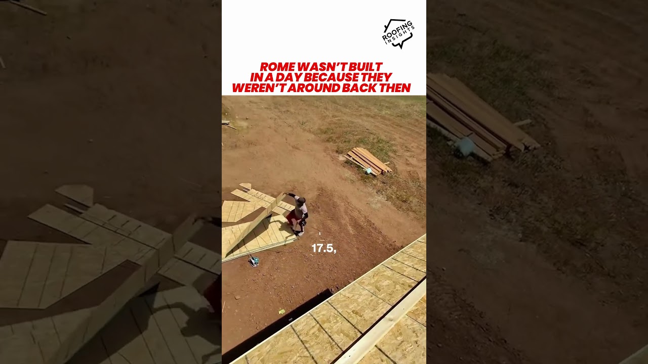 This roof framing trick saves hours #construction #roofing #carpentry