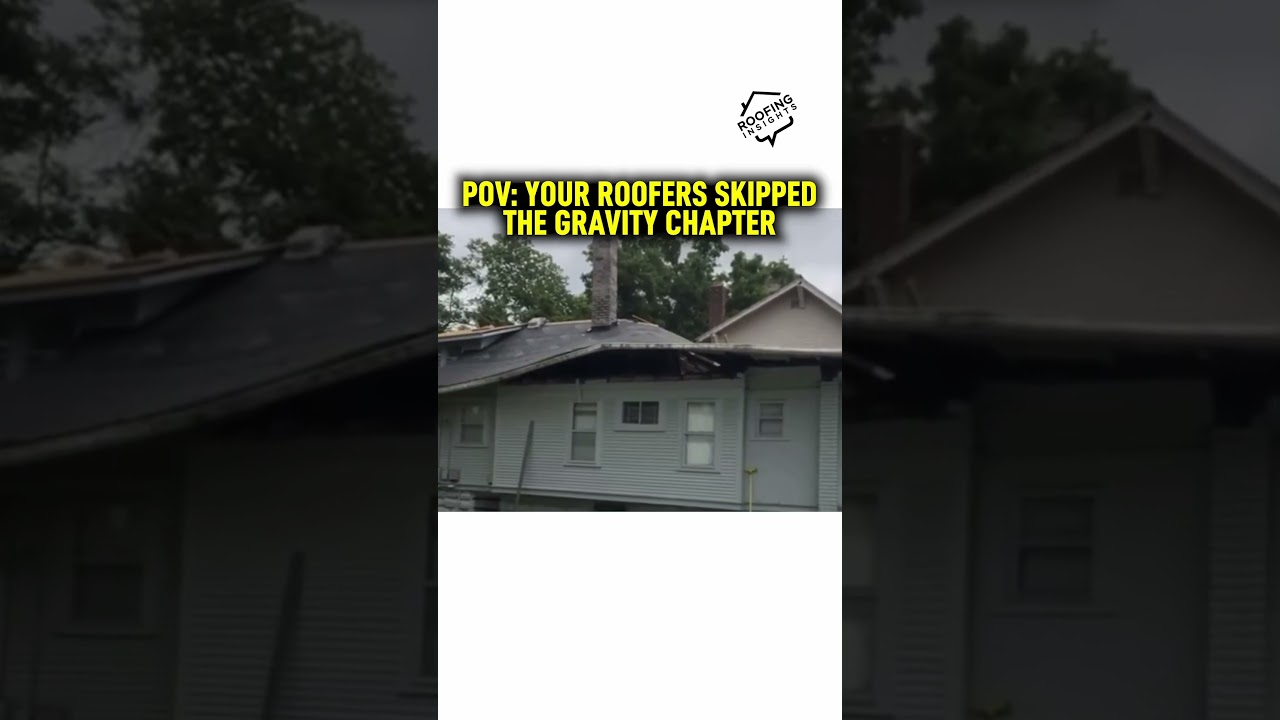 This roof saw the install crew and said, “I’m out.” 😂