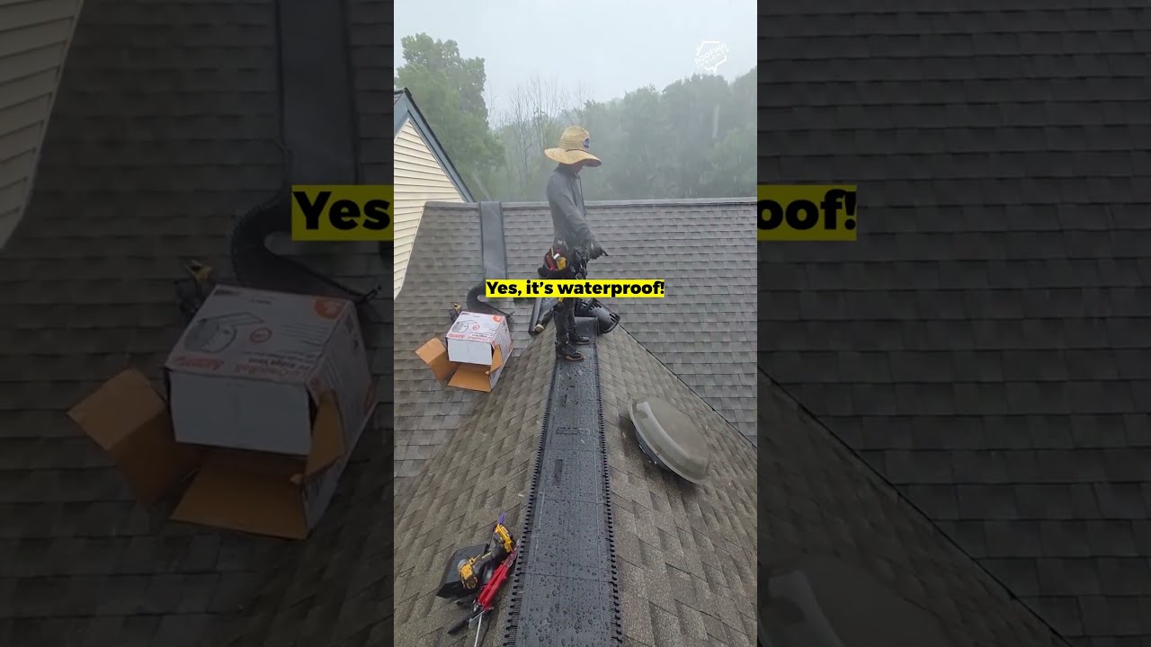 Worst weather test passed 💯🌧️ #waterproof #roofing #diy