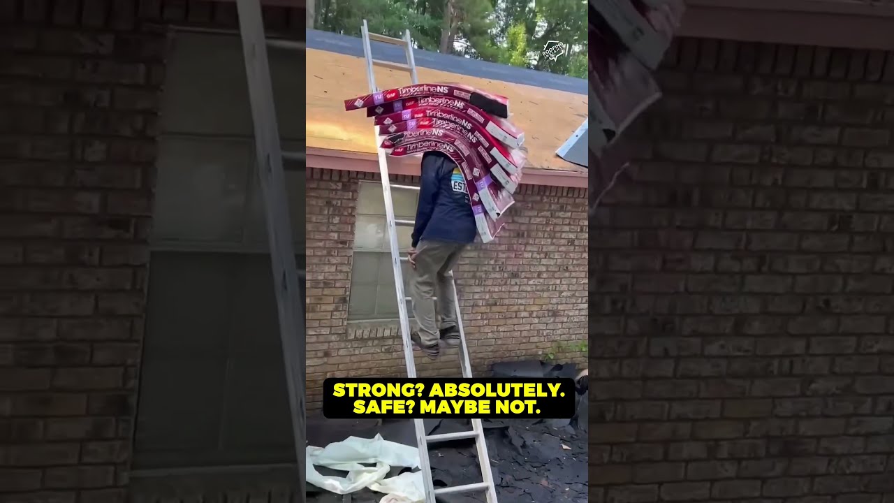 Roofers be like… 💪😅 #roofing #construction
