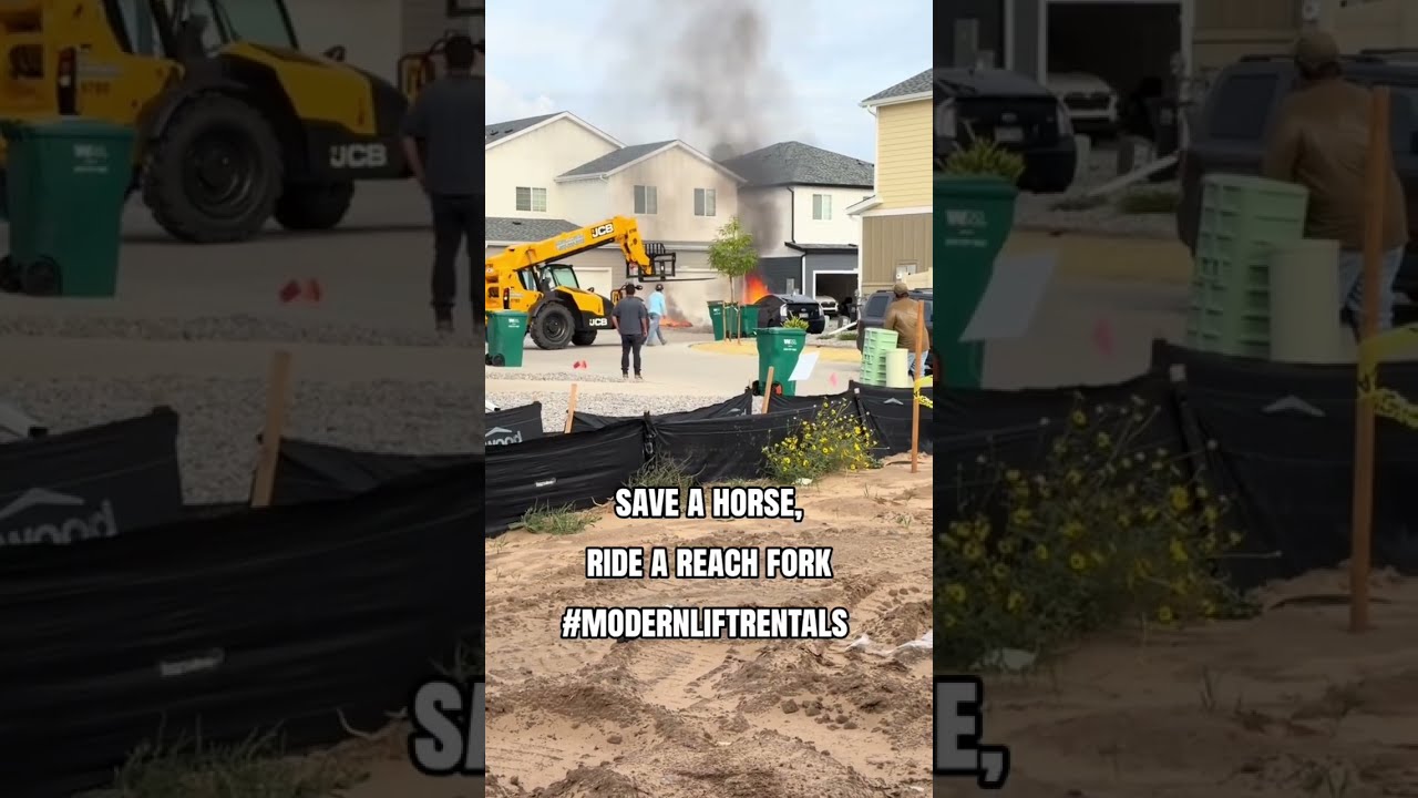 Reach forklift comes to the rescue during vehicle fire