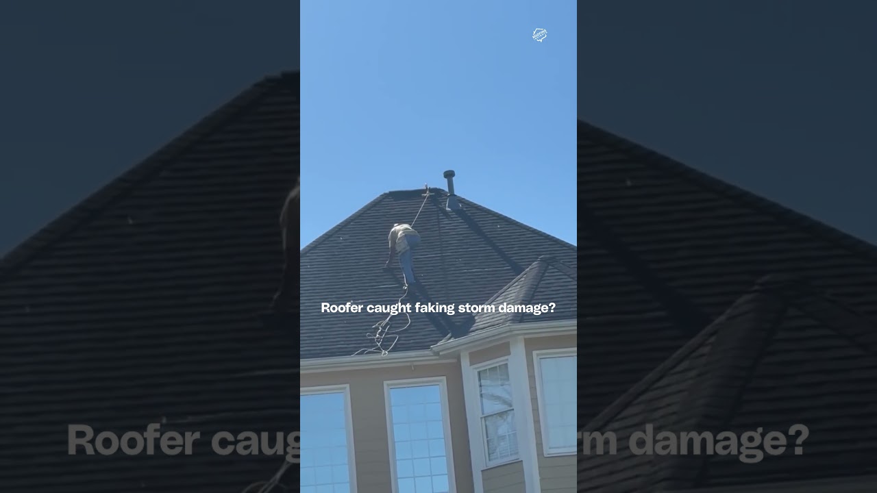 ROOFER CAUGHT FAKING STORM DAMAGE