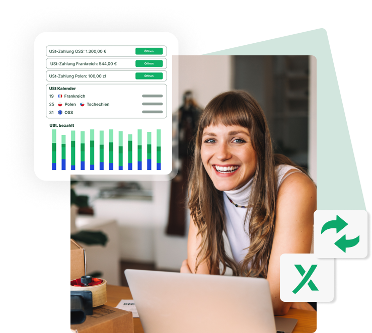 E-Commerce-Händlerin wechselt zu countX und nutzt die automatisierte Umsatzsteuerlösung mit klarer Übersicht und persönlichen Support.