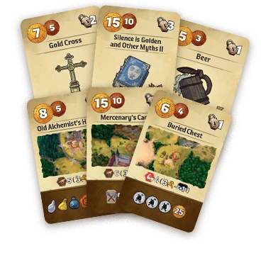 Board game cards - items