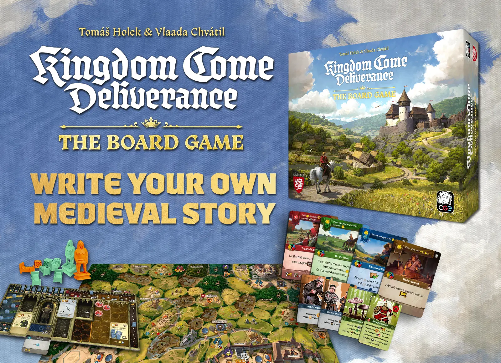 Announcing Kingdom Come: Deliverance – The Board Game! Tomáš Holek & Vlaada Chvátil join forces for the first time.