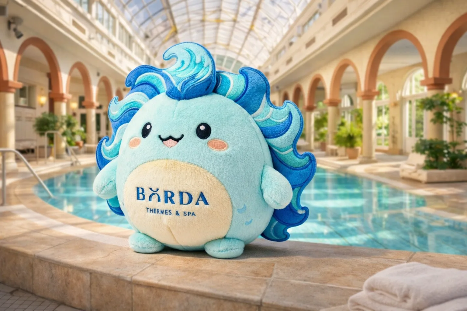 Peluche personnalisée entreprise — mascotte sur mesure pour campings et tourisme