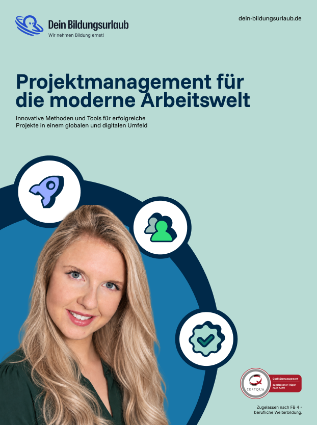 Detaillierter Wochenplan des Projektmanagement-Kurses im Bildungsurlaub - ausgewogene Kombination aus morgendlichen Surf-Sessions, intensiven Lerneinheiten zu verschiedenen PM-Methoden und abendlichen Networking-Events mit perfekter Balance zwischen Weiterbildung und Erholung