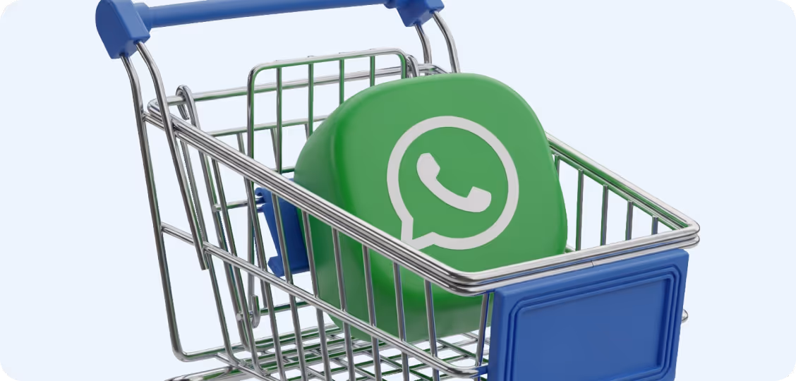 Imagem de um carrinho com whatsapp