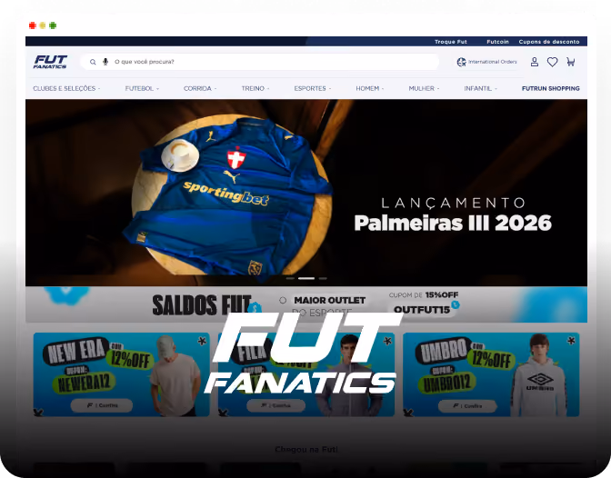 Loja FutFanatics – case de sucesso de camisas de futebol na plataforma Tray