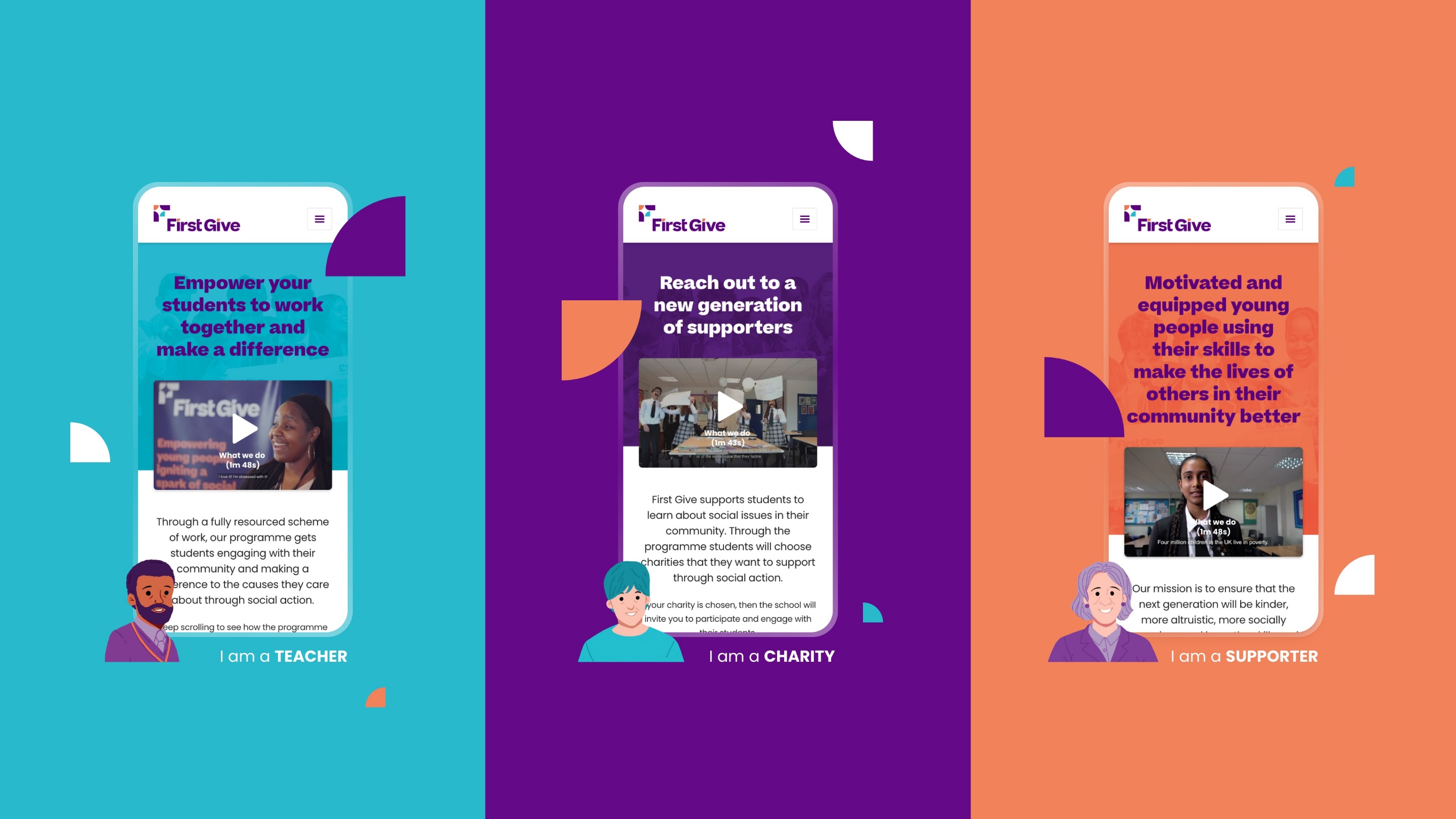 First Give – Website Mobile